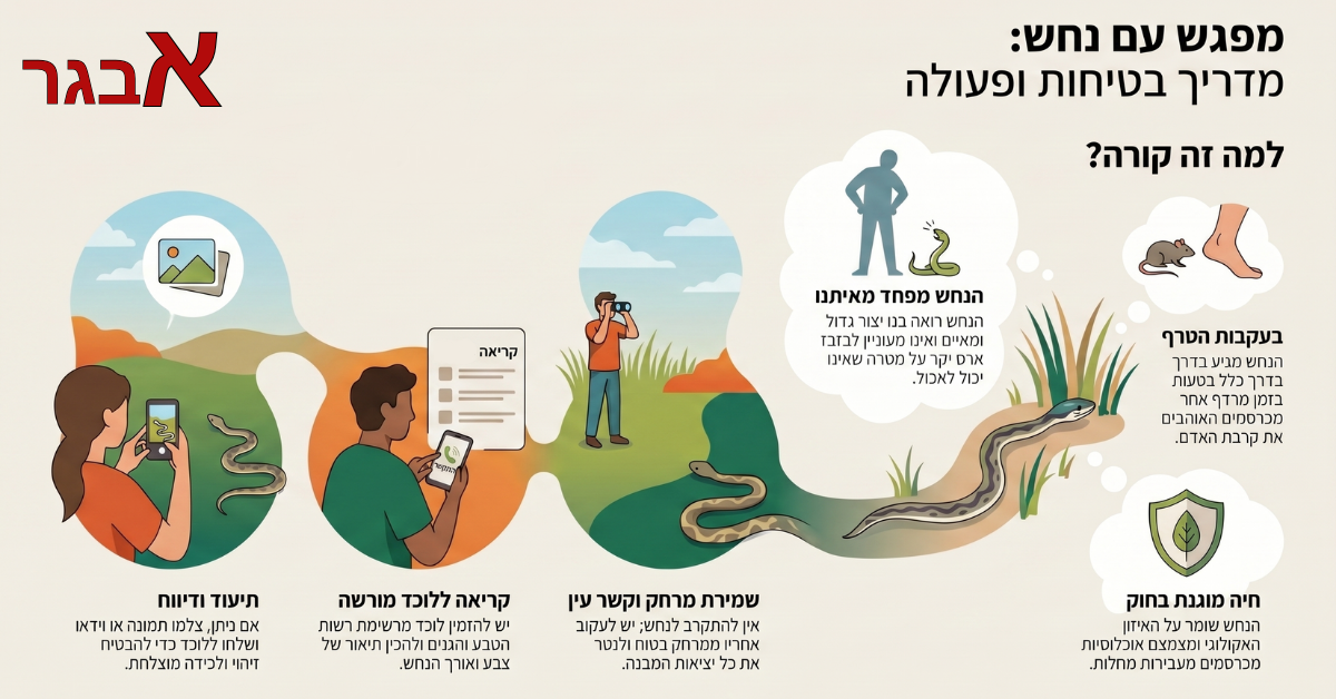 מפגש עם נחש – מדריך בטיחות